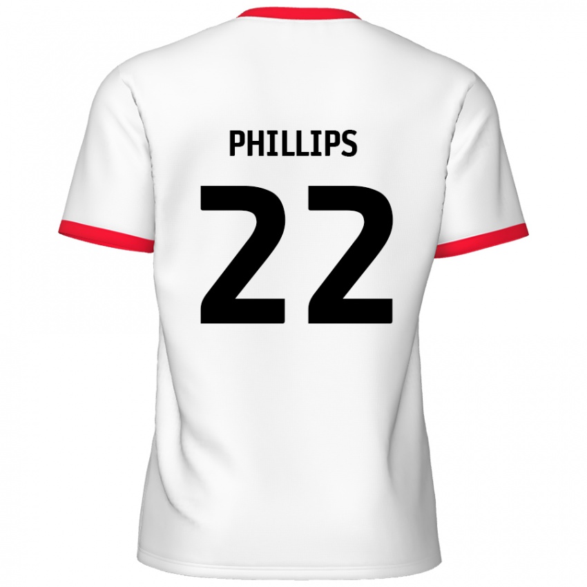 Kinder Daniel Phillips #22 Weiß Rot Heimtrikot Trikot 2024/25 T-Shirt