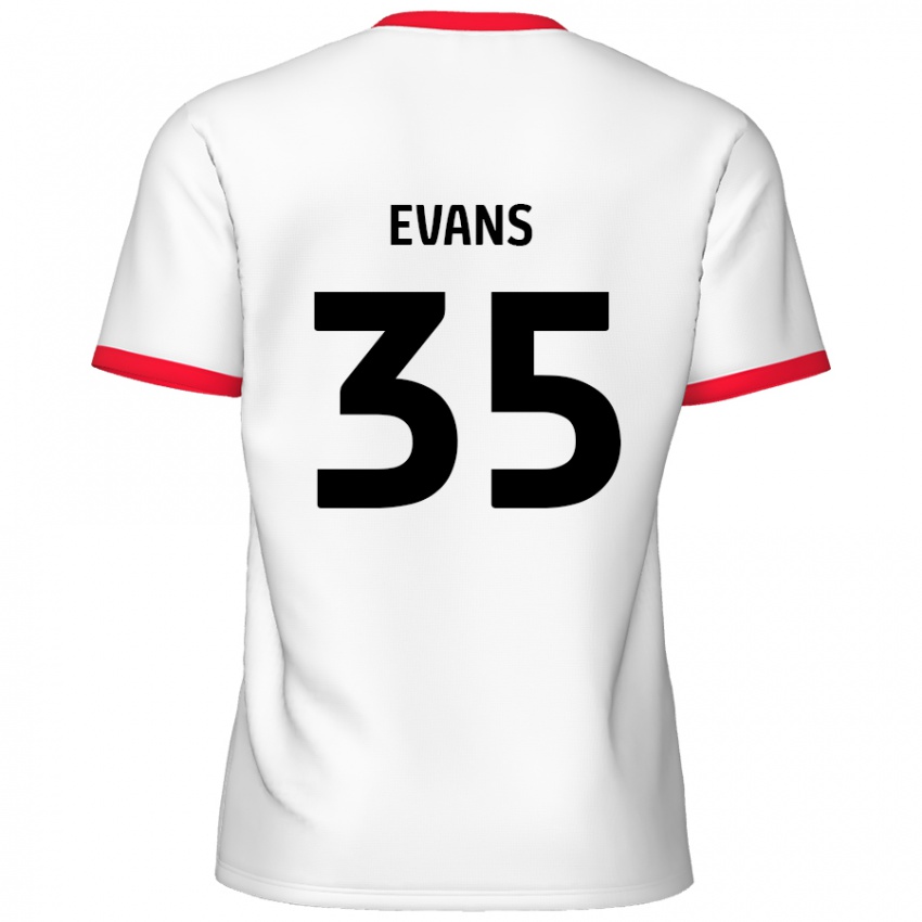 Kinder Makise Evans #35 Weiß Rot Heimtrikot Trikot 2024/25 T-Shirt