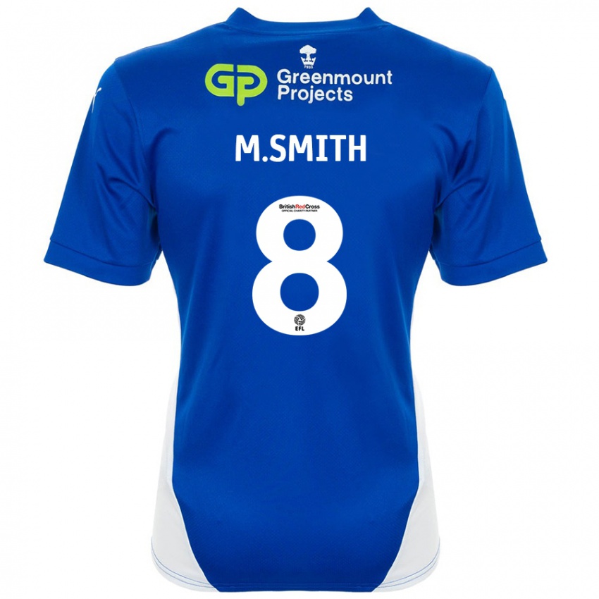 Kinder Matt Smith #8 Blau Weiß Heimtrikot Trikot 2024/25 T-Shirt