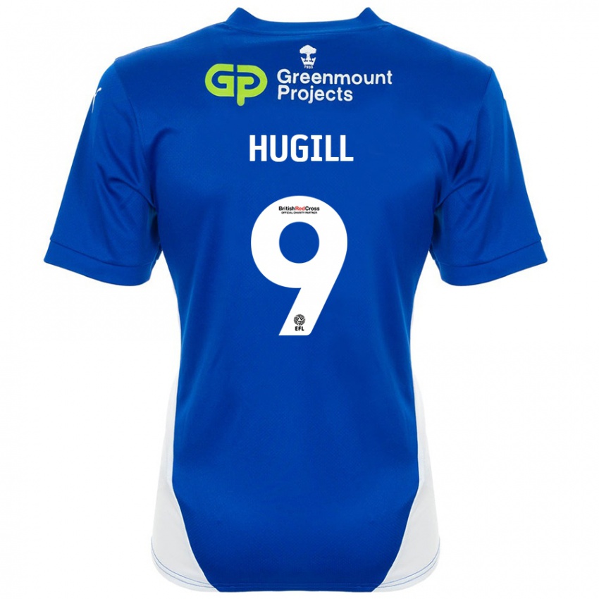 Kinder Joe Hugill #9 Blau Weiß Heimtrikot Trikot 2024/25 T-Shirt