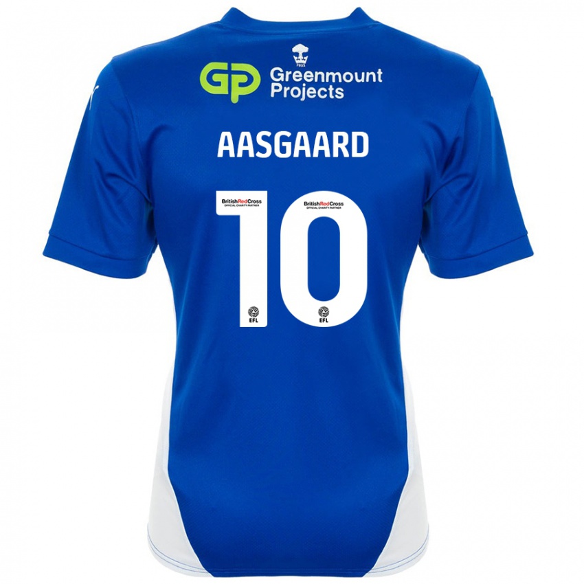 Kinder Thelo Aasgaard #10 Blau Weiß Heimtrikot Trikot 2024/25 T-Shirt