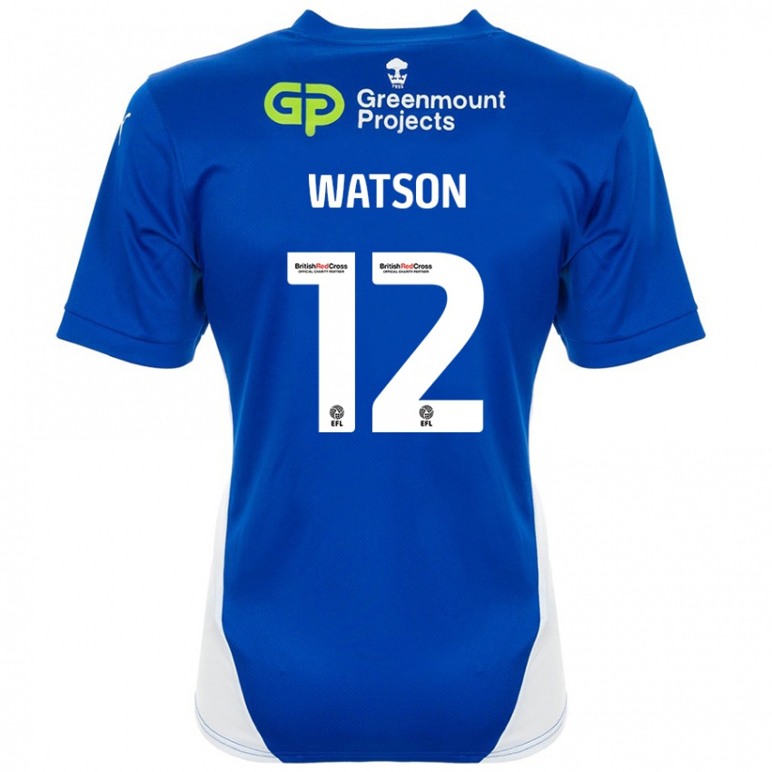 Kinder Tom Watson #12 Blau Weiß Heimtrikot Trikot 2024/25 T-Shirt