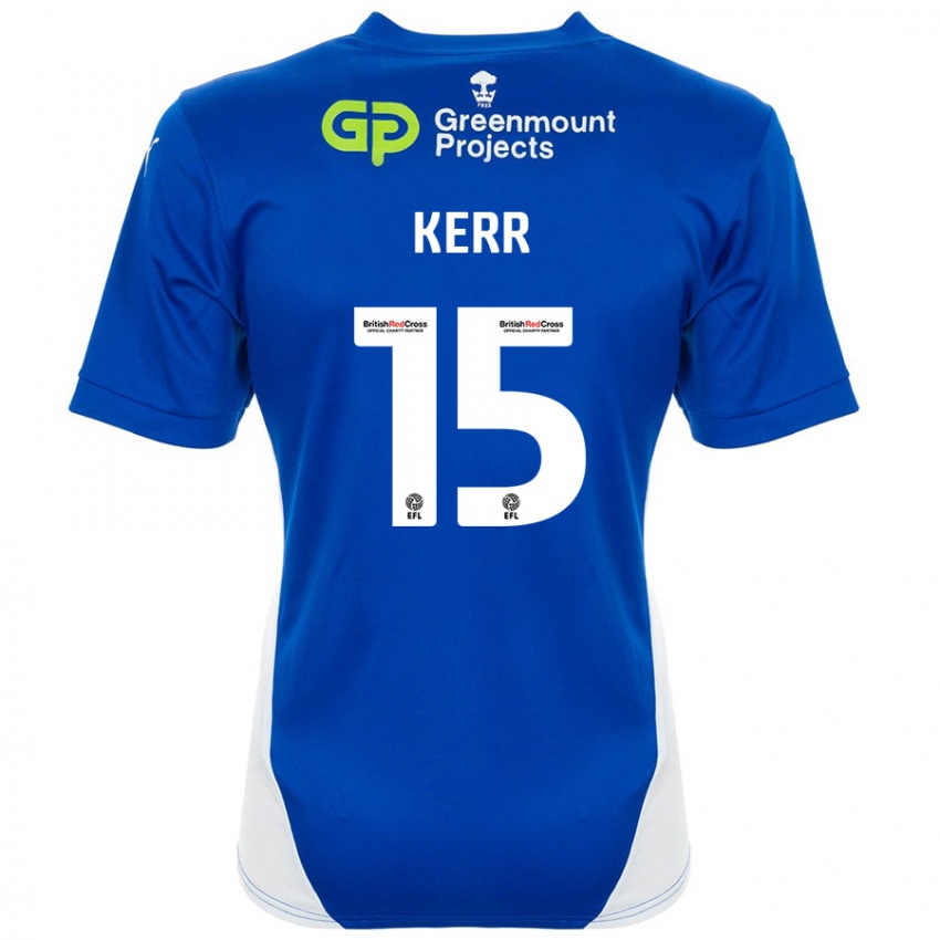 Kinder Jason Kerr #15 Blau Weiß Heimtrikot Trikot 2024/25 T-Shirt