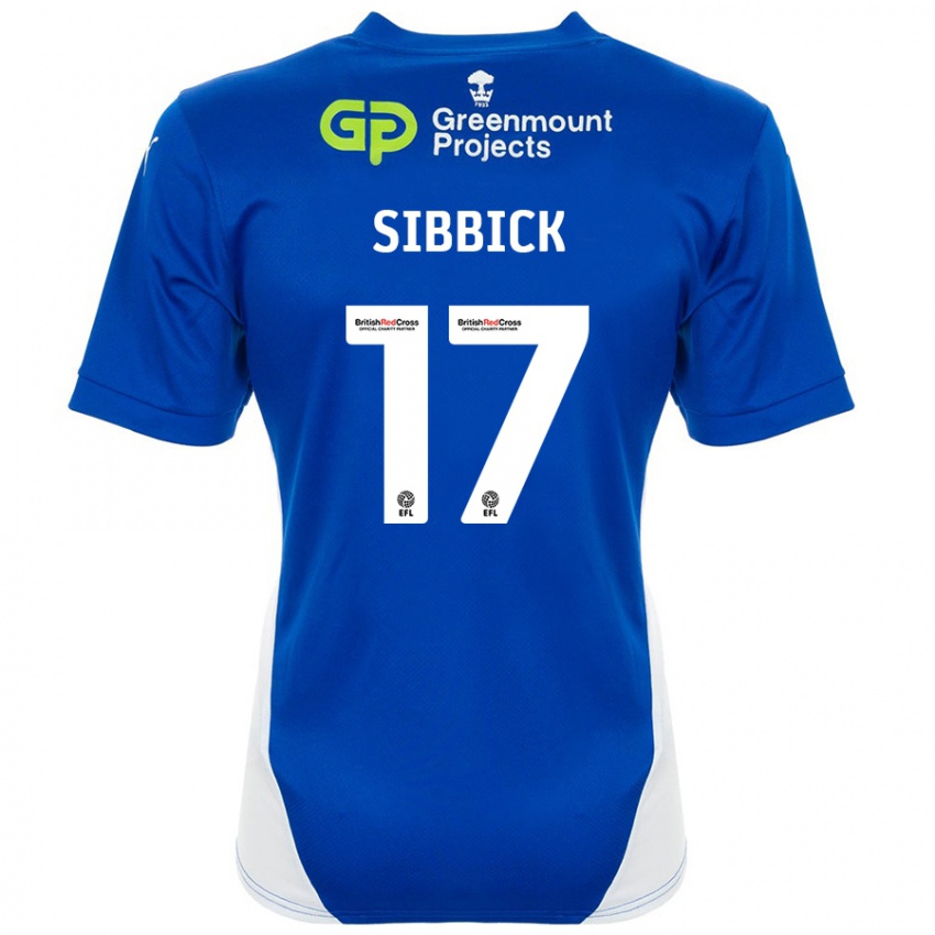 Kinder Toby Sibbick #17 Blau Weiß Heimtrikot Trikot 2024/25 T-Shirt