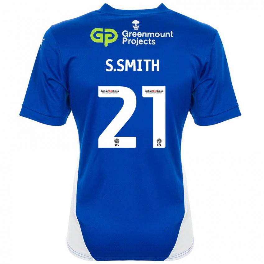 Kinder Scott Smith #21 Blau Weiß Heimtrikot Trikot 2024/25 T-Shirt