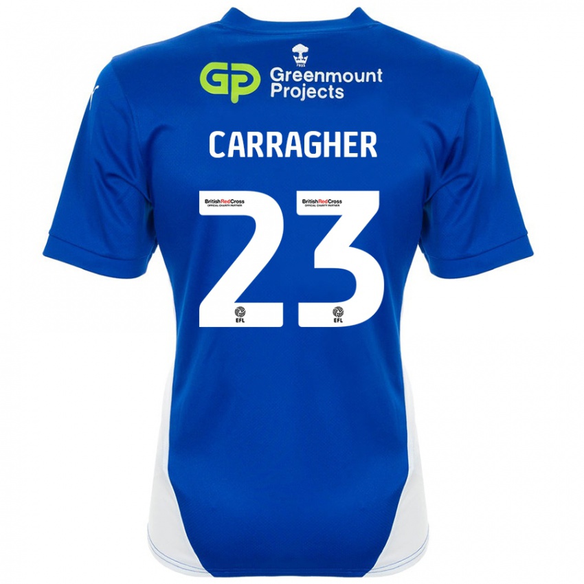 Kinder James Carragher #23 Blau Weiß Heimtrikot Trikot 2024/25 T-Shirt