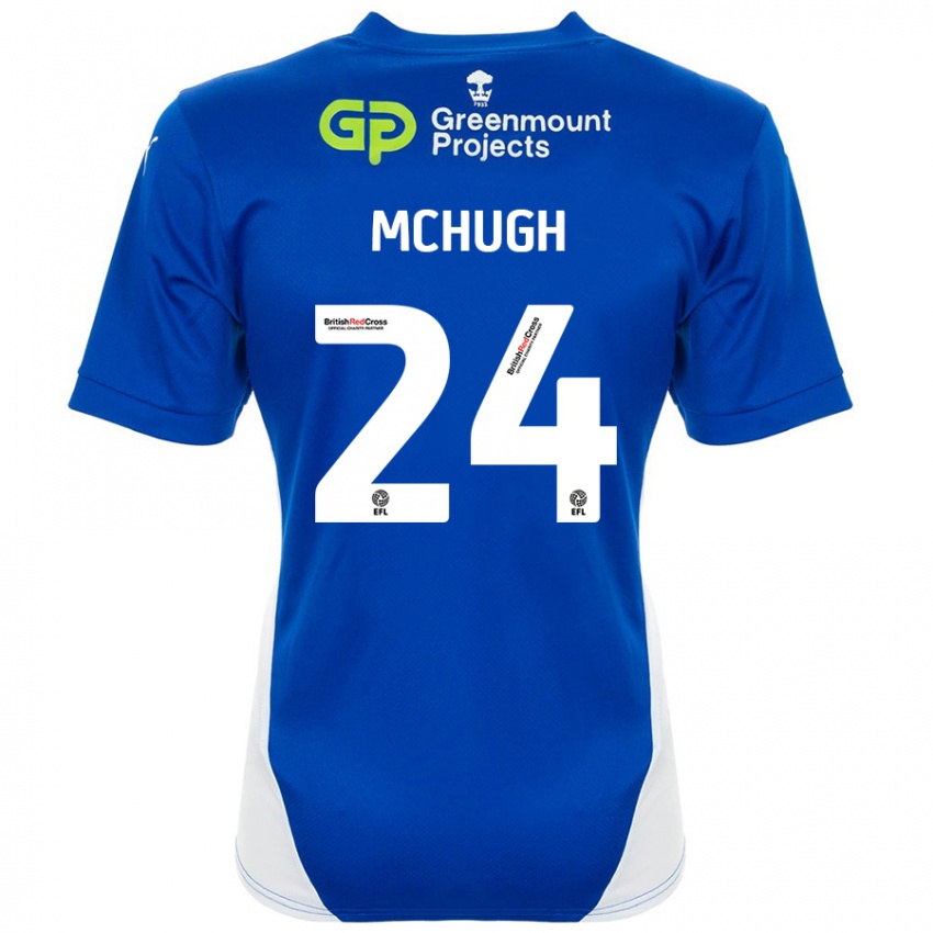 Kinder Harry Mchugh #24 Blau Weiß Heimtrikot Trikot 2024/25 T-Shirt