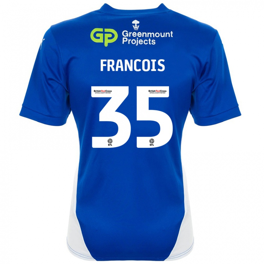 Kinder Tyrese Francois #35 Blau Weiß Heimtrikot Trikot 2024/25 T-Shirt