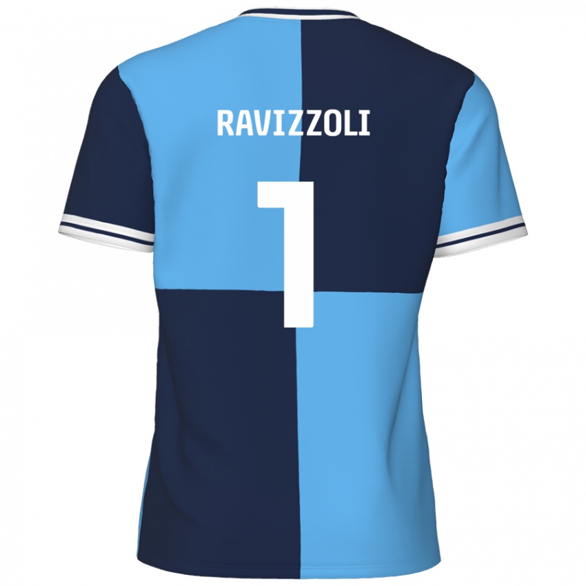 Kinder Franco Ravizzoli #1 Himmelblau Dunkelblau Heimtrikot Trikot 2024/25 T-Shirt