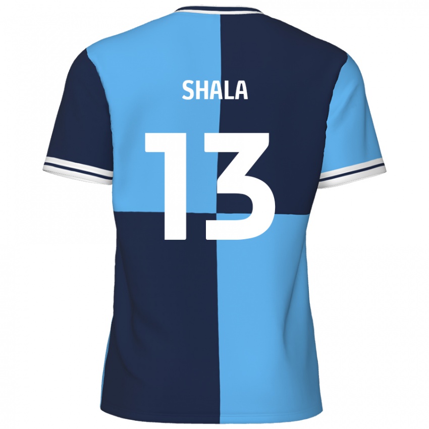 Kinder Laurence Shala #13 Himmelblau Dunkelblau Heimtrikot Trikot 2024/25 T-Shirt