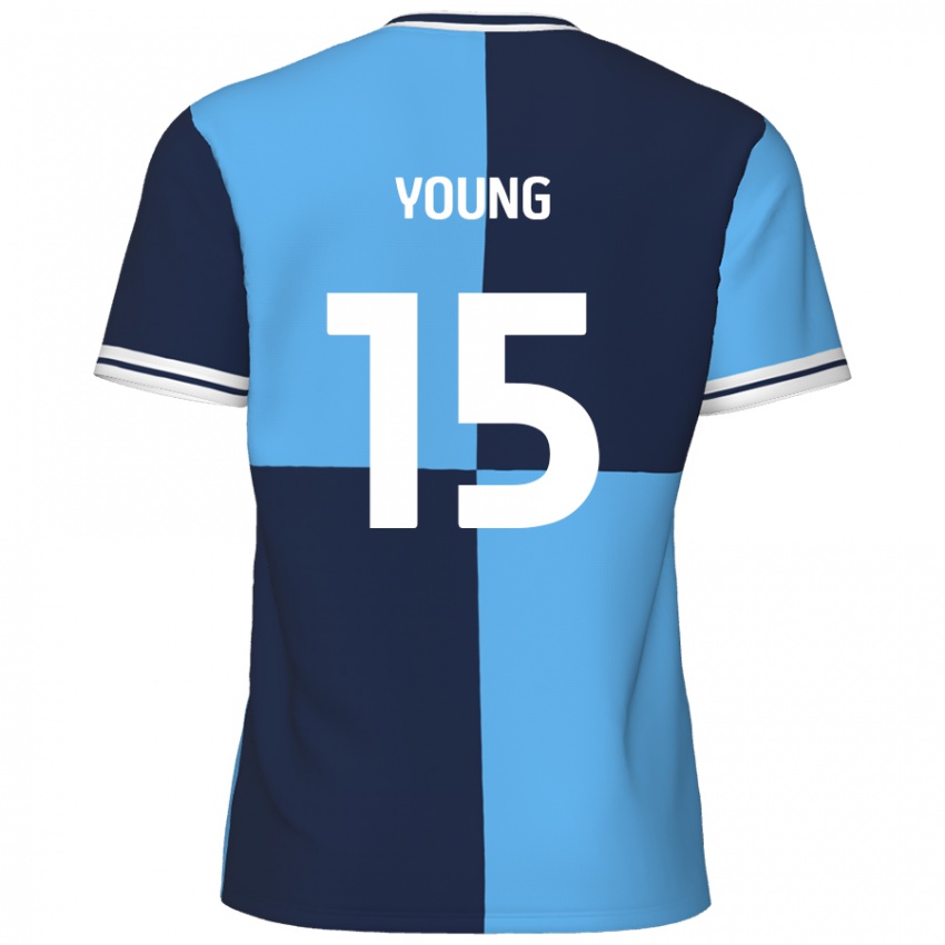 Kinder Jack Young #15 Himmelblau Dunkelblau Heimtrikot Trikot 2024/25 T-Shirt