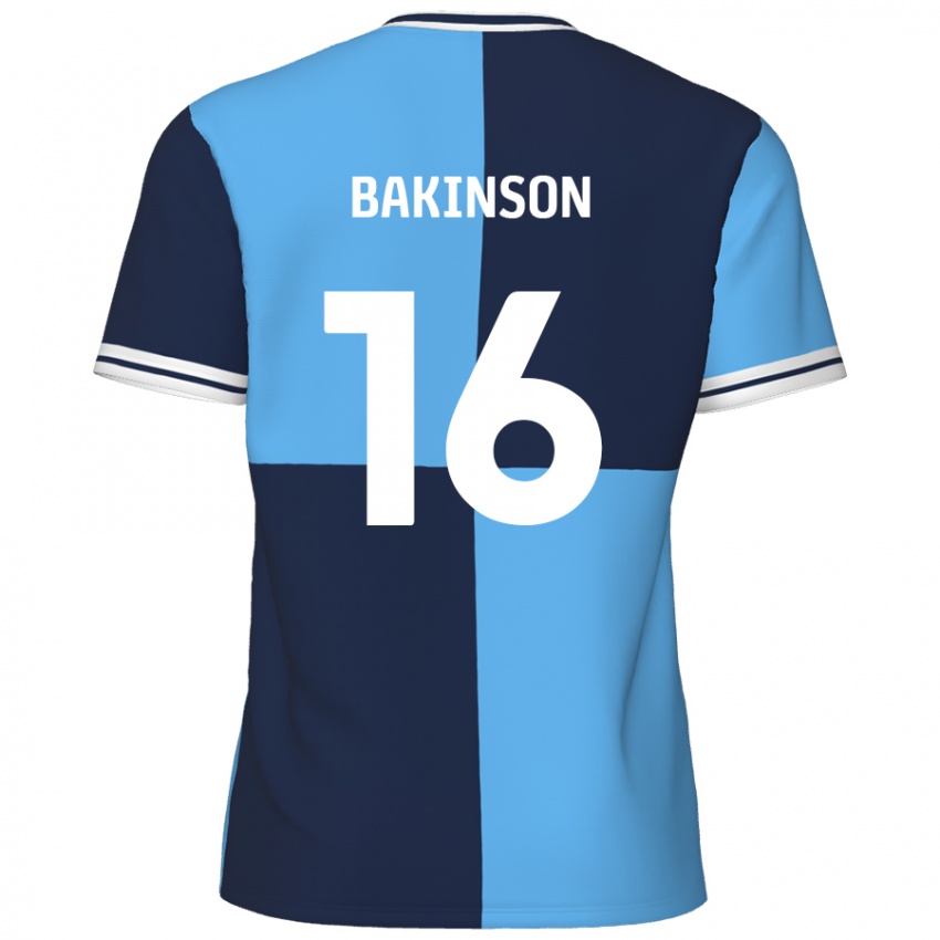 Kinder Tyreeq Bakinson #16 Himmelblau Dunkelblau Heimtrikot Trikot 2024/25 T-Shirt