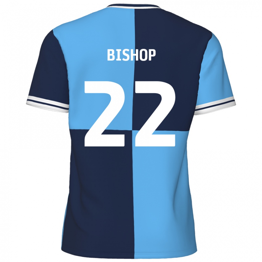 Kinder Nathan Bishop #22 Himmelblau Dunkelblau Heimtrikot Trikot 2024/25 T-Shirt