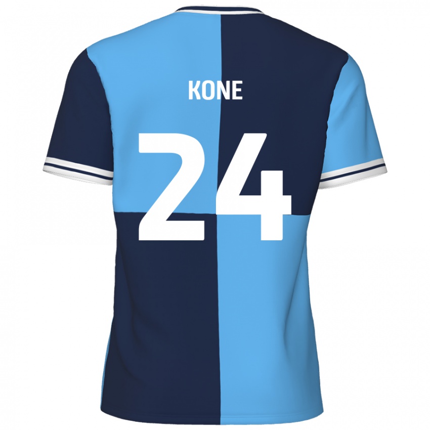 Kinder Richard Kone #24 Himmelblau Dunkelblau Heimtrikot Trikot 2024/25 T-Shirt