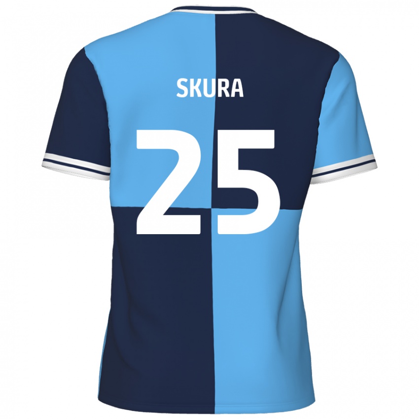 Kinder Declan Skura #25 Himmelblau Dunkelblau Heimtrikot Trikot 2024/25 T-Shirt