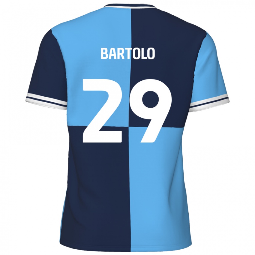 Kinder Jaiden Bartolo #29 Himmelblau Dunkelblau Heimtrikot Trikot 2024/25 T-Shirt