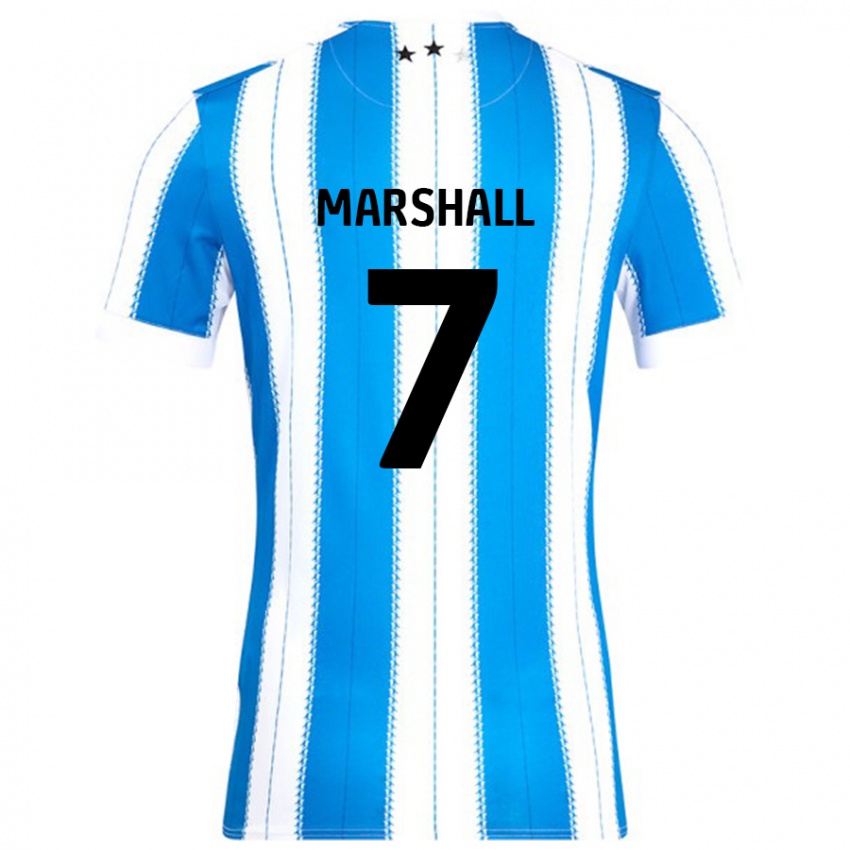 Kinder Callum Marshall #7 Blau Weiß Heimtrikot Trikot 2024/25 T-Shirt