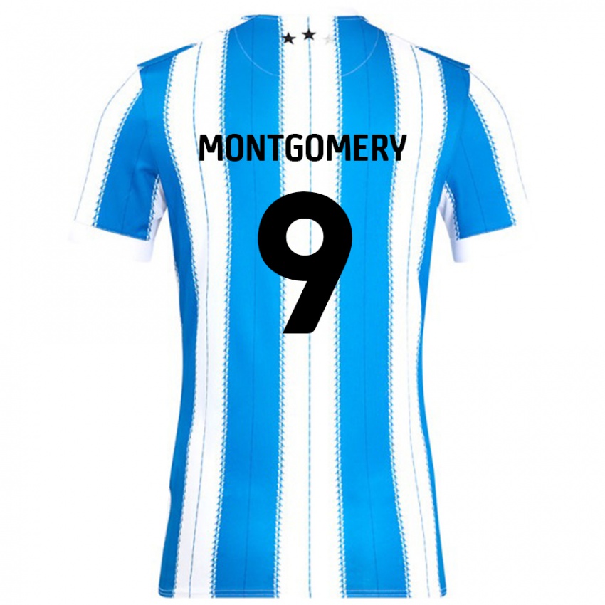 Kinder Ria Montgomery #9 Blau Weiß Heimtrikot Trikot 2024/25 T-Shirt