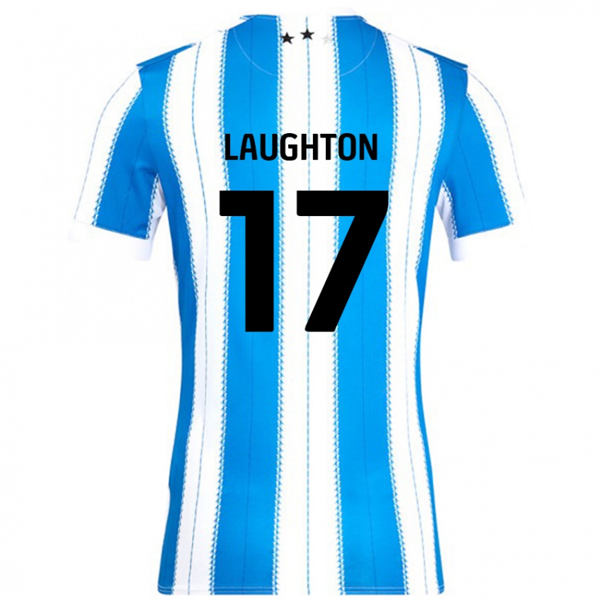 Kinder Zoe Laughton #17 Blau Weiß Heimtrikot Trikot 2024/25 T-Shirt