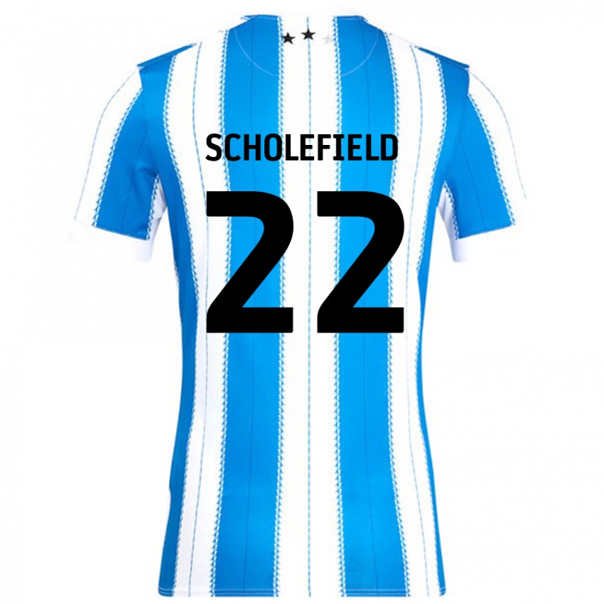 Kinder Lois Scholefield #22 Blau Weiß Heimtrikot Trikot 2024/25 T-Shirt