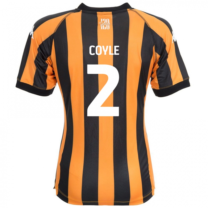 Kinder Lewie Coyle #2 Schwarz Bernstein Heimtrikot Trikot 2024/25 T-Shirt