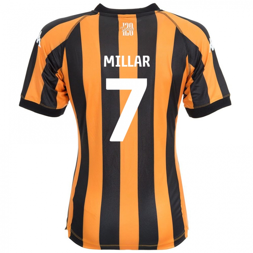 Kinder Liam Millar #7 Schwarz Bernstein Heimtrikot Trikot 2024/25 T-Shirt