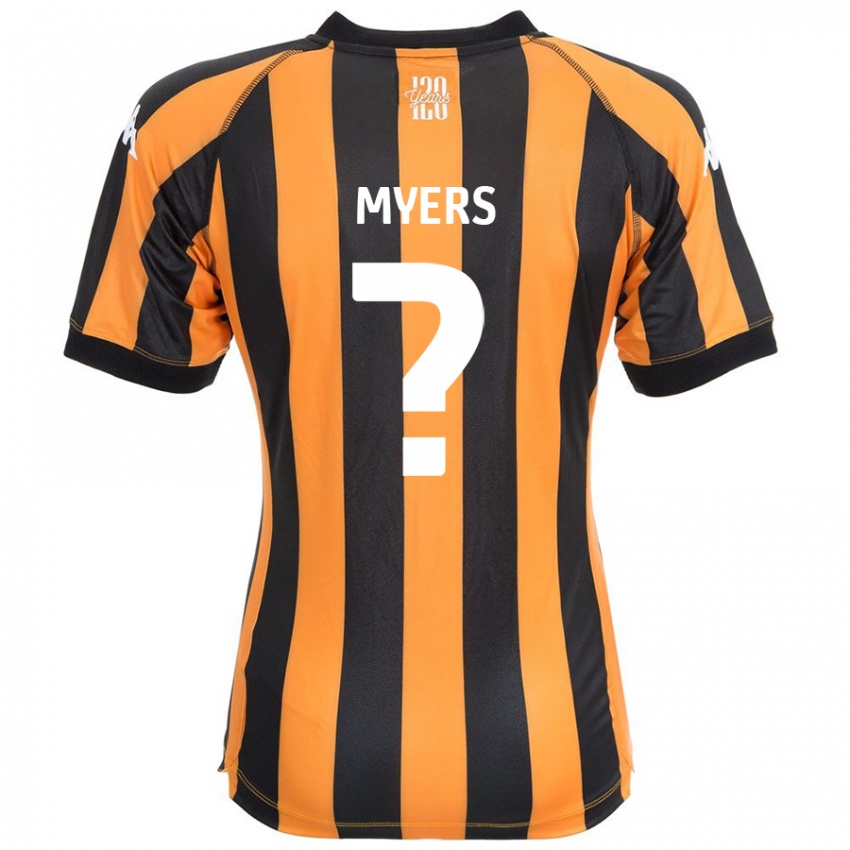 Kinder Zane Myers #0 Schwarz Bernstein Heimtrikot Trikot 2024/25 T-Shirt