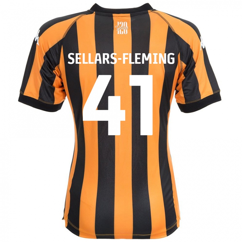 Kinder Tyrell Sellars-Fleming #41 Schwarz Bernstein Heimtrikot Trikot 2024/25 T-Shirt