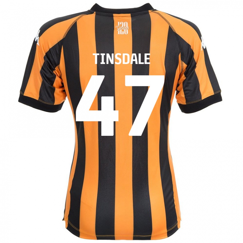 Kinder Nathan Tinsdale #47 Schwarz Bernstein Heimtrikot Trikot 2024/25 T-Shirt