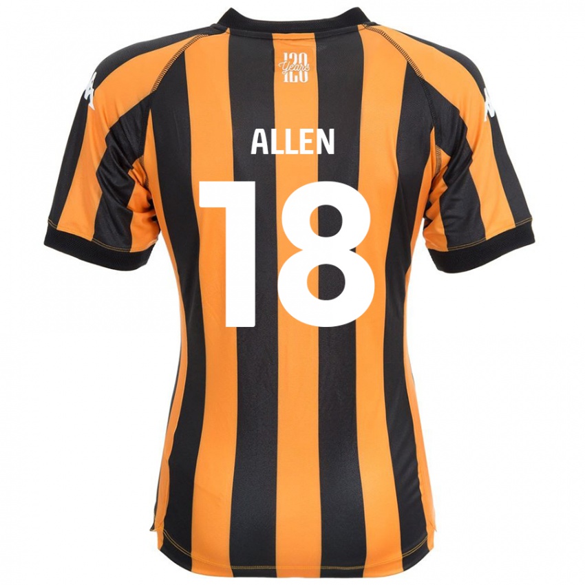 Kinder Aaliyah Allen #18 Schwarz Bernstein Heimtrikot Trikot 2024/25 T-Shirt