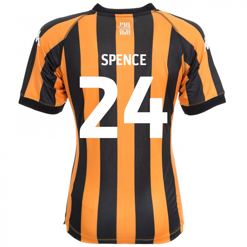 Kinder Emily Spence #24 Schwarz Bernstein Heimtrikot Trikot 2024/25 T-Shirt