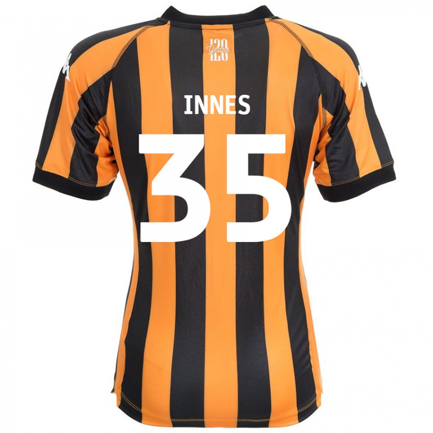 Kinder Emma Innes #35 Schwarz Bernstein Heimtrikot Trikot 2024/25 T-Shirt