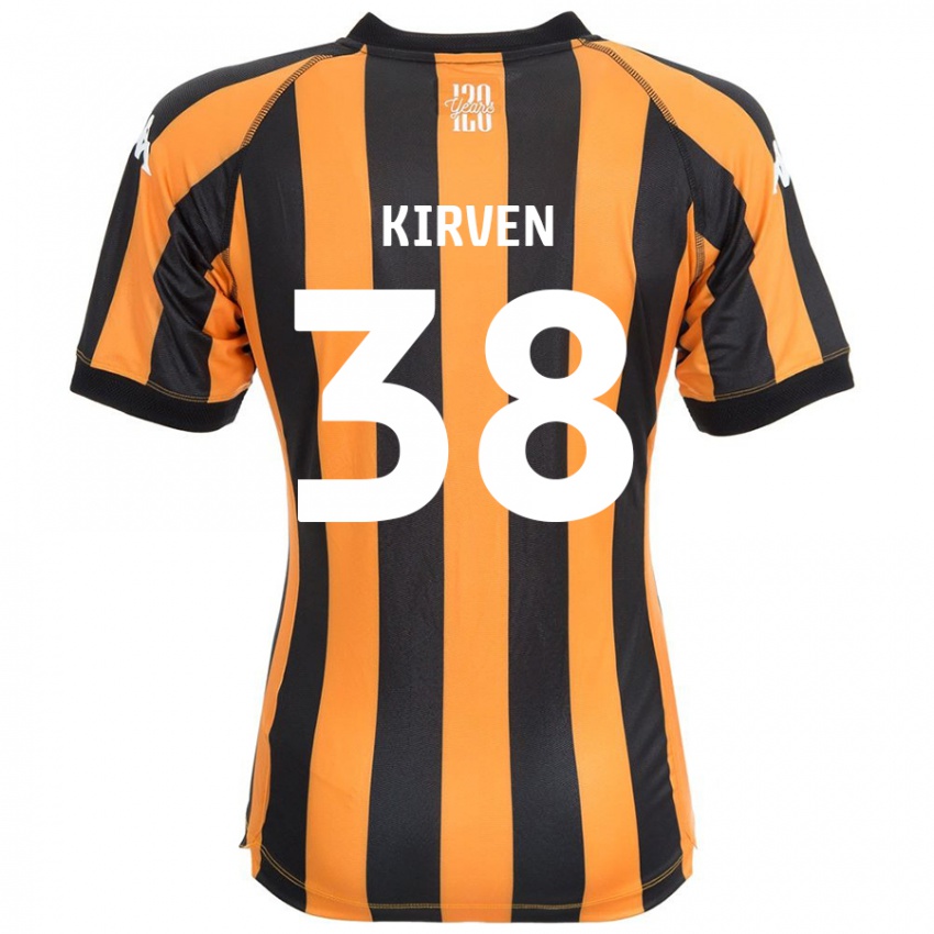 Kinder Tess Kirven #38 Schwarz Bernstein Heimtrikot Trikot 2024/25 T-Shirt