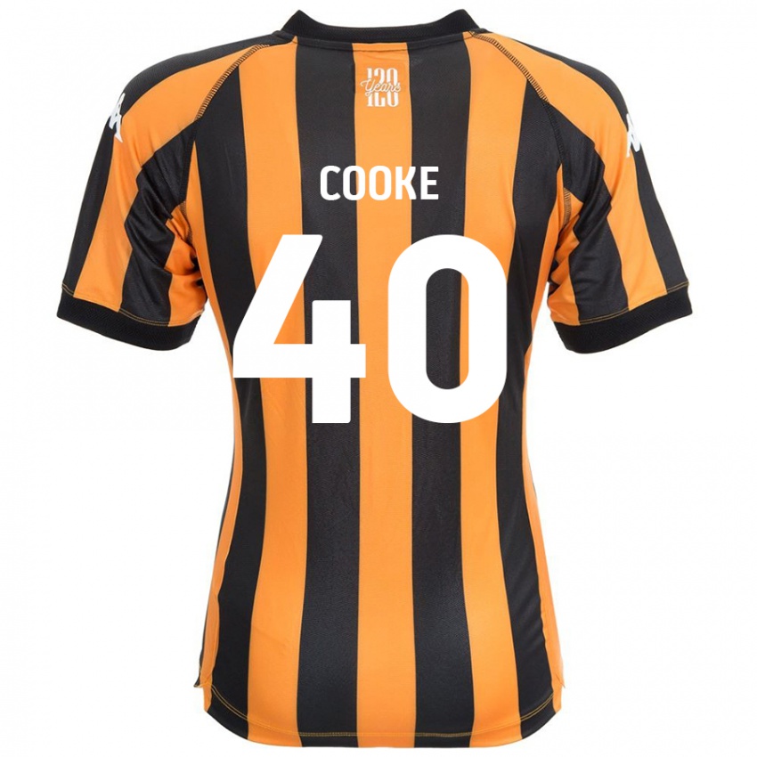 Kinder Megan Cooke #40 Schwarz Bernstein Heimtrikot Trikot 2024/25 T-Shirt