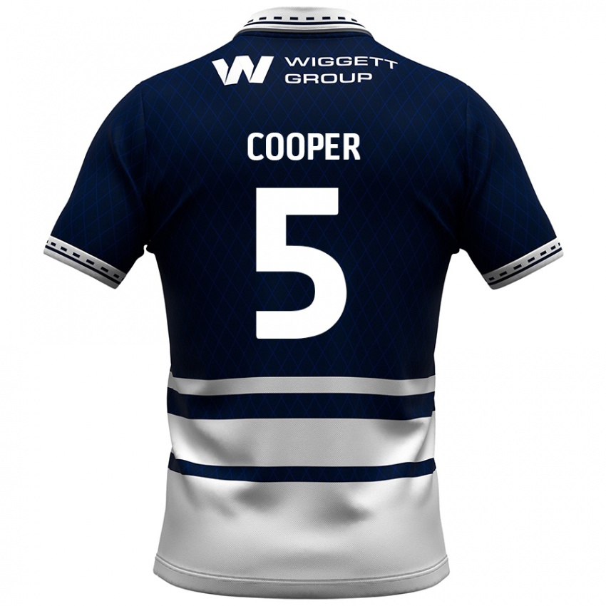 Kinder Jake Cooper #5 Marineblau Weiß Heimtrikot Trikot 2024/25 T-Shirt