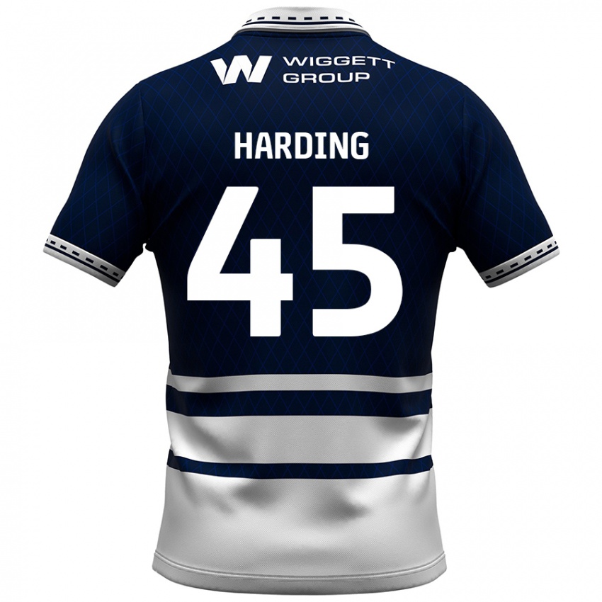 Kinder Wes Harding #45 Marineblau Weiß Heimtrikot Trikot 2024/25 T-Shirt