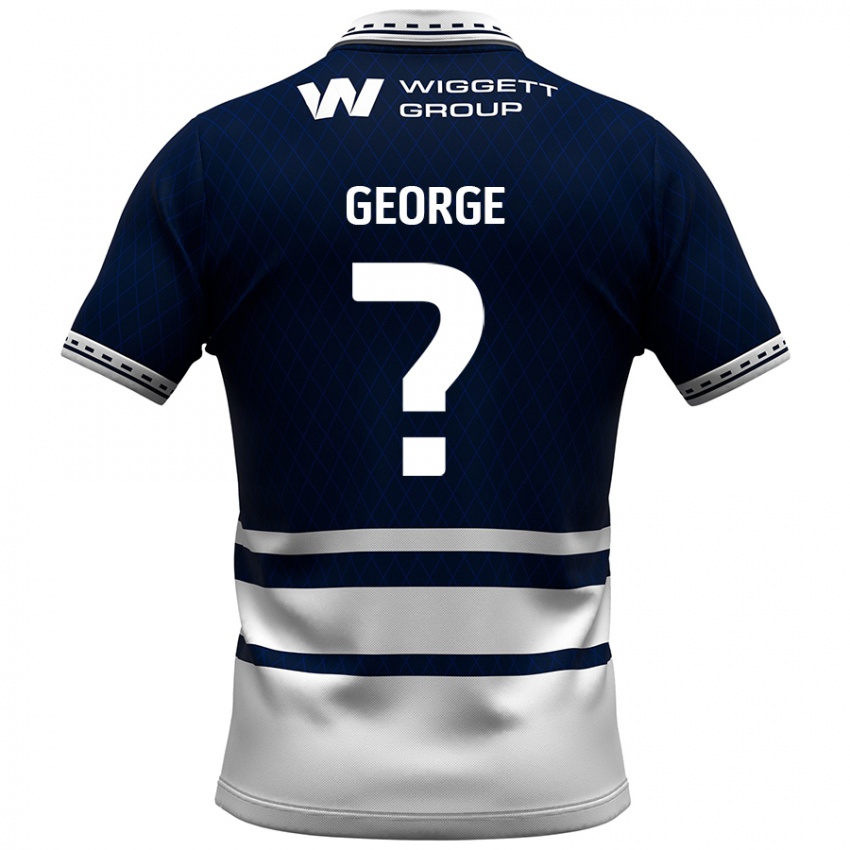 Kinder George Evans #0 Marineblau Weiß Heimtrikot Trikot 2024/25 T-Shirt