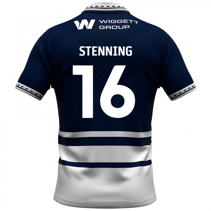 Kinder Ellie Stenning #16 Marineblau Weiß Heimtrikot Trikot 2024/25 T-Shirt