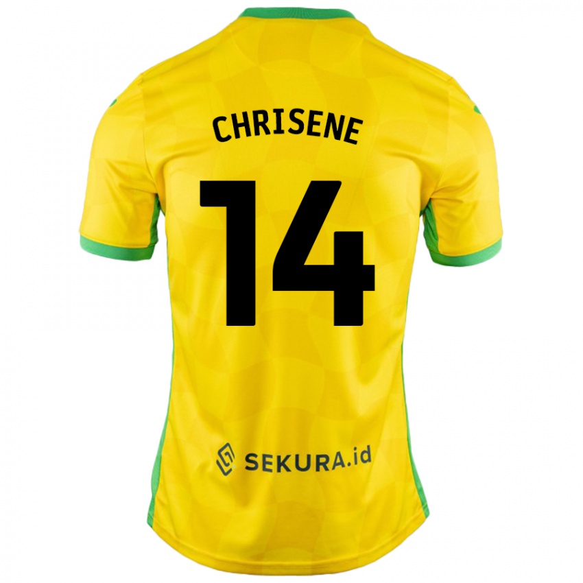 Kinder Ben Chrisene #14 Gelb Grün Heimtrikot Trikot 2024/25 T-Shirt