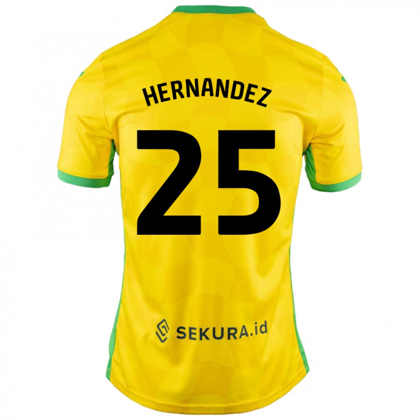 Kinder Onel Hernández #25 Gelb Grün Heimtrikot Trikot 2024/25 T-Shirt