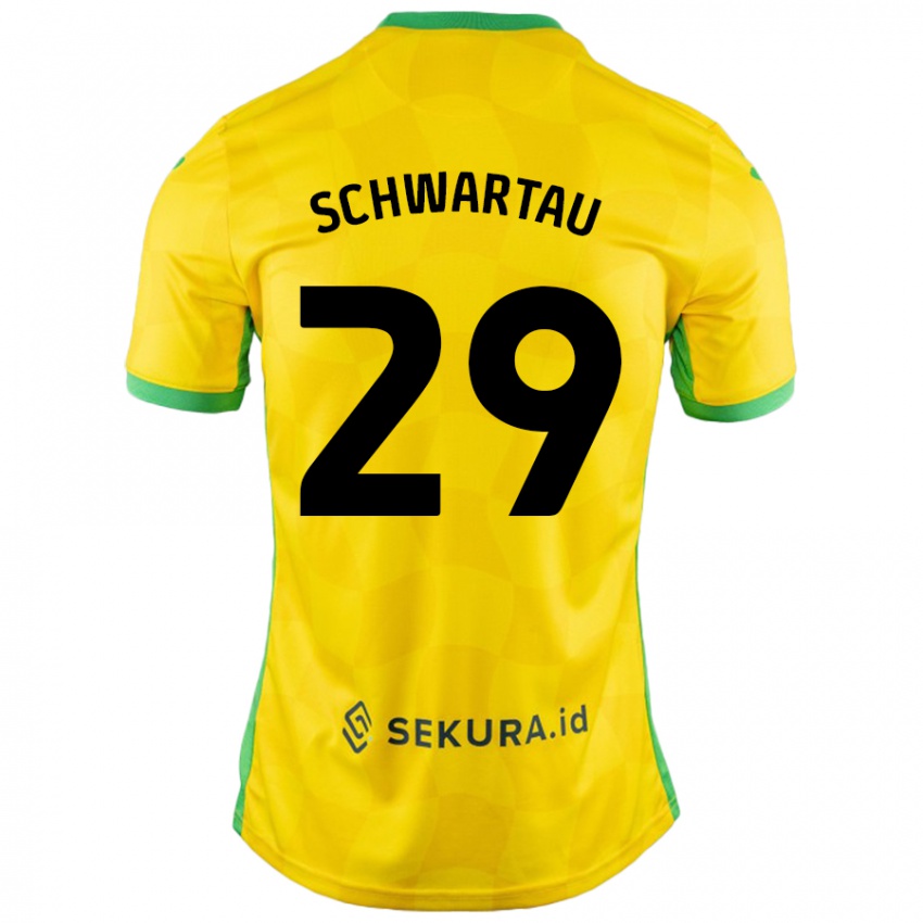 Kinder Oscar Schwartau #29 Gelb Grün Heimtrikot Trikot 2024/25 T-Shirt