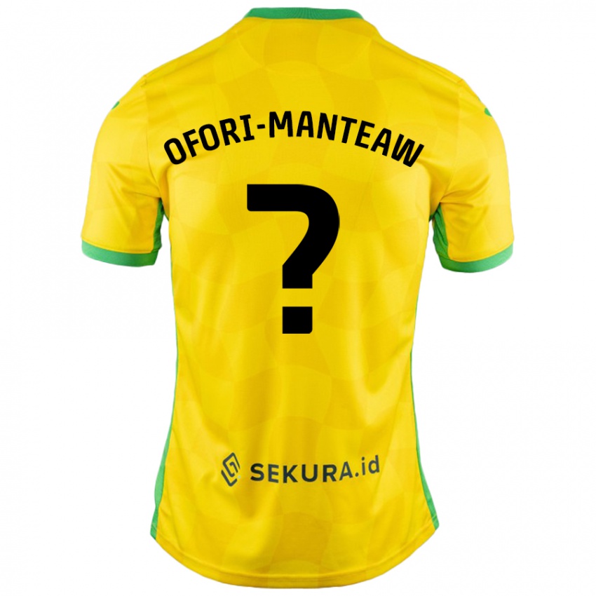 Kinder Lloyd Ofori-Manteaw #0 Gelb Grün Heimtrikot Trikot 2024/25 T-Shirt