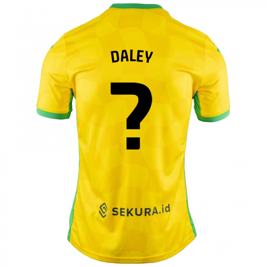 Kinder Damari Daley #0 Gelb Grün Heimtrikot Trikot 2024/25 T-Shirt