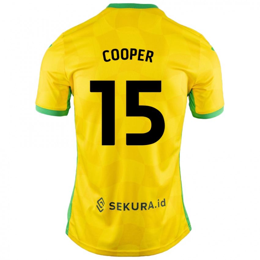 Kinder Naomi Cooper #15 Gelb Grün Heimtrikot Trikot 2024/25 T-Shirt