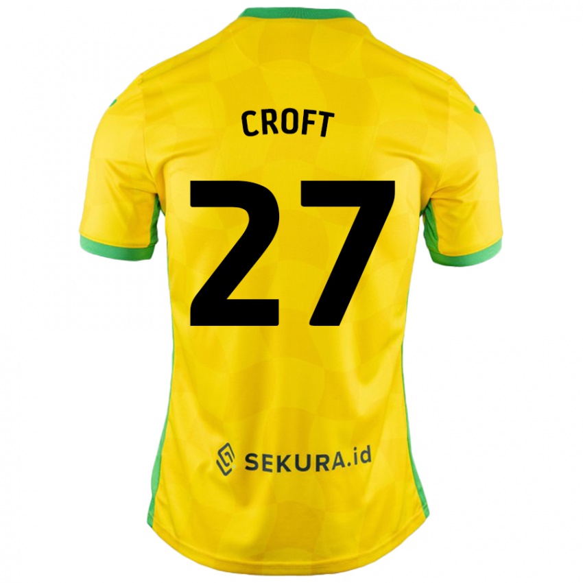 Kinder Mary Croft #27 Gelb Grün Heimtrikot Trikot 2024/25 T-Shirt