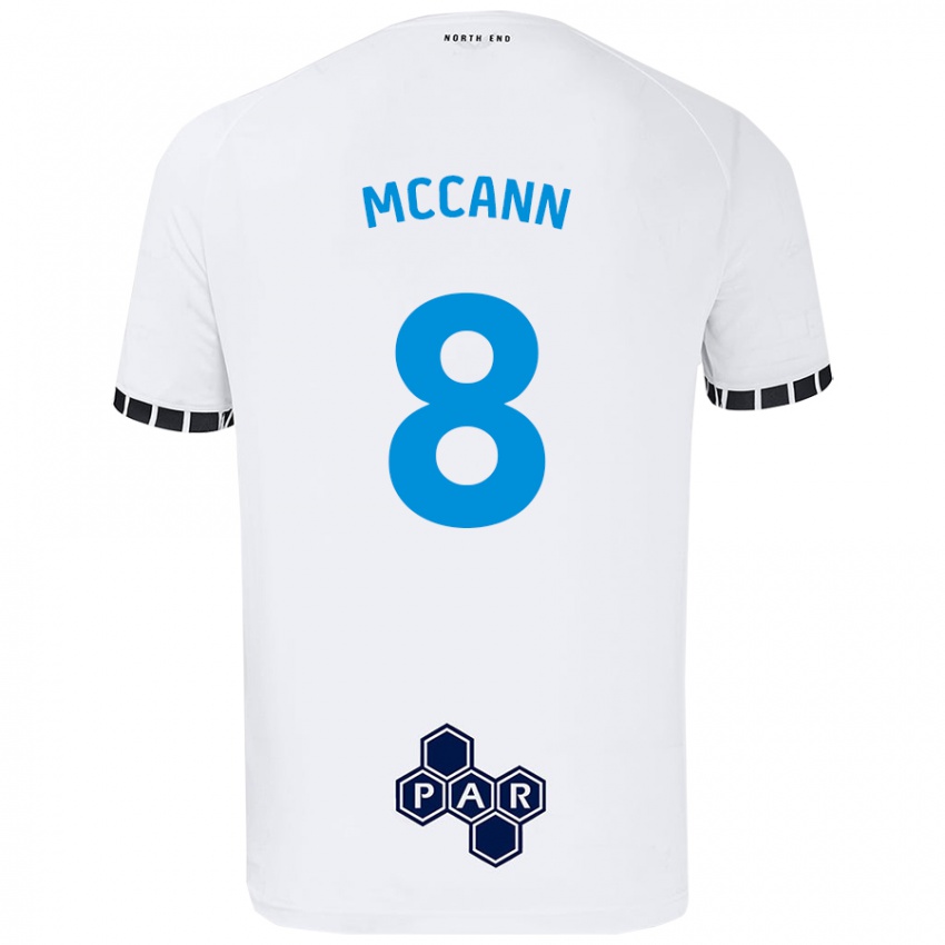 Kinder Ali Mccann #8 Weiß Heimtrikot Trikot 2024/25 T-Shirt