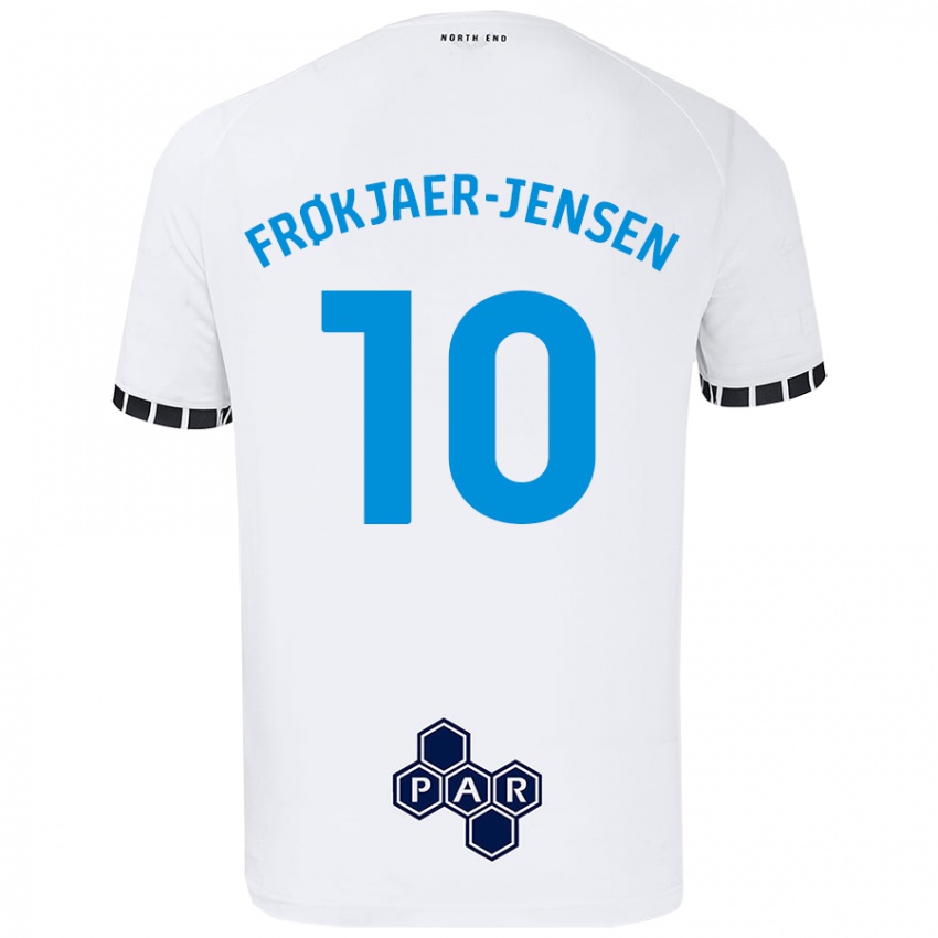 Kinder Mads Frøkjaer-Jensen #10 Weiß Heimtrikot Trikot 2024/25 T-Shirt