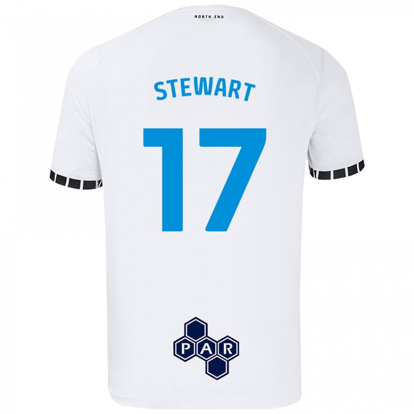 Kinder Layton Stewart #17 Weiß Heimtrikot Trikot 2024/25 T-Shirt