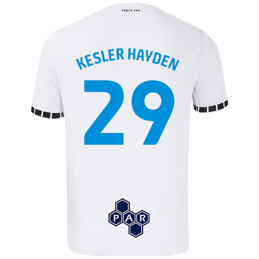 Kinder Kaine Kesler-Hayden #29 Weiß Heimtrikot Trikot 2024/25 T-Shirt