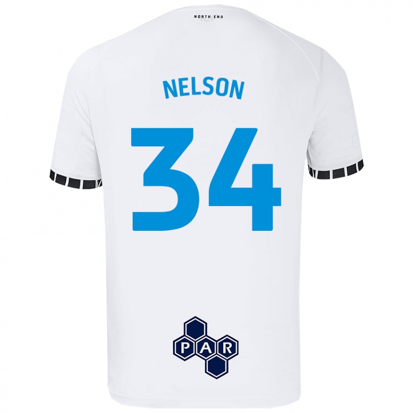 Kinder Kitt Nelson #34 Weiß Heimtrikot Trikot 2024/25 T-Shirt